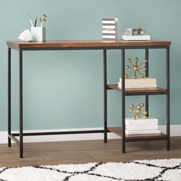 FURNISHIAA Solid Sheesham Wood Study Table With Two Shelves, Multipurpose Table - Furnishiaa -  -